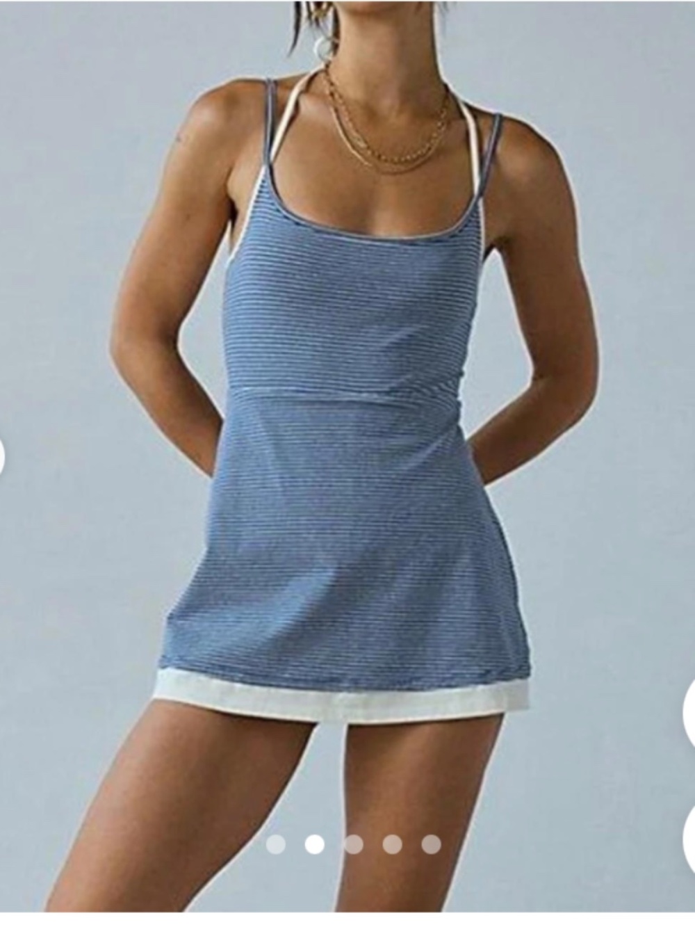 Urban Outfitters Double Strap Halter Dress with Shorts XS